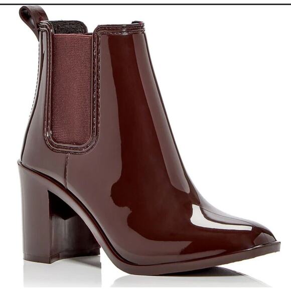 JEFFREY CAMPBELL Size 9 Hurricane Chelsea Waterproof Coffee Ankle Bootie New - Picture 1 of 10